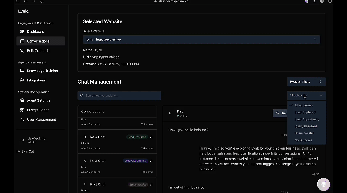 Sort out your leads.